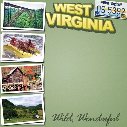 Scrapbook Customs - United States Collection - West Virginia - 12 x 12 Paper