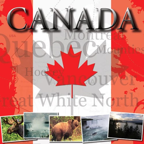 Scrapbook Customs - World Collection - Canada - 12 x 12 Paper