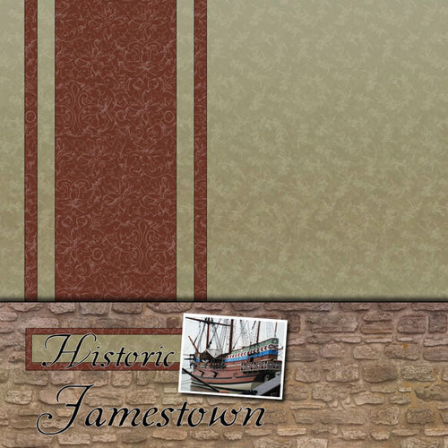 Scrapbook Customs - United States Collection - Virginia - 12 x 12 Paper - Historic Jamestown