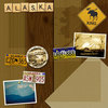 Scrapbook Customs - United States Collection - Alaska - 12 x 12 Paper - Brown