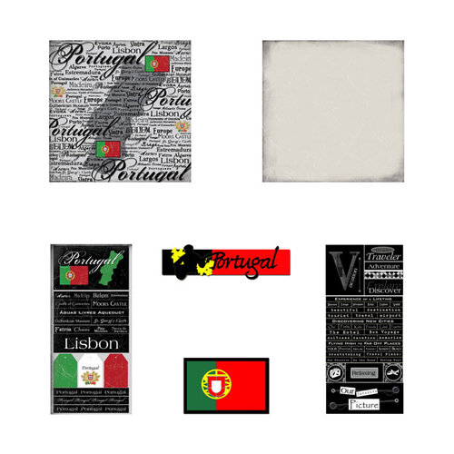 Scrapbook Customs - 12 x 12 Complete Kit - Portugal