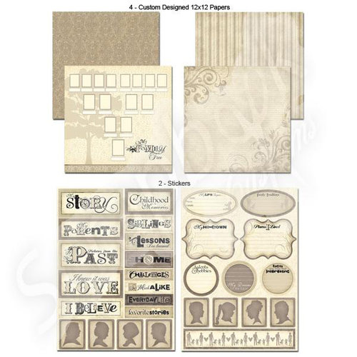 Scrapbook Customs - LDS Collection - 12 x 12 Scrapbook Kit - Family History