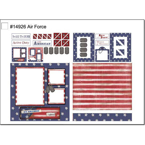 Scrapbook Customs - Military Collection - 12 x 12 Page Kit - Air Force