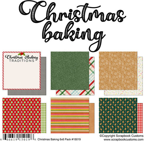 Scrapbook Customs - 6 x 6 Paper Pack - Christmas Baking