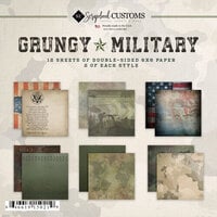 Scrapbook Customs - 6 x 6 Paper Pack - Grungy Military