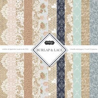 Scrapbook Customs - 6 x 6 Paper Pack - Burlap Lace