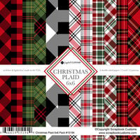 Scrapbook Customs - 6 x 6 Paper Pack - Christmas Plaid