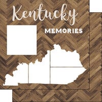 Scrapbook Customs - 12 x 12 Specialty Papers - Laser Photo Overlay - Kentucky