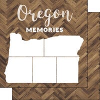 Scrapbook Customs - 12 x 12 Specialty Papers - Laser Photo Overlay - Oregon