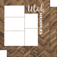 Scrapbook Customs - 12 x 12 Specialty Papers - Laser Photo Overlay - Utah