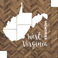 Scrapbook Customs - 12 x 12 Specialty Papers - Laser Photo Overlay - West Virginia