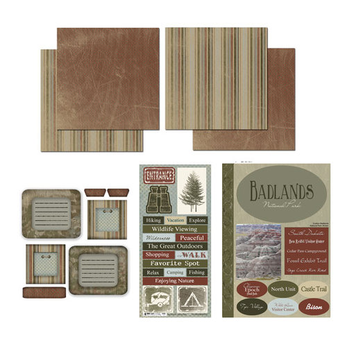 Scrapbook Customs - National Parks Scrapbook Kit - Badlands