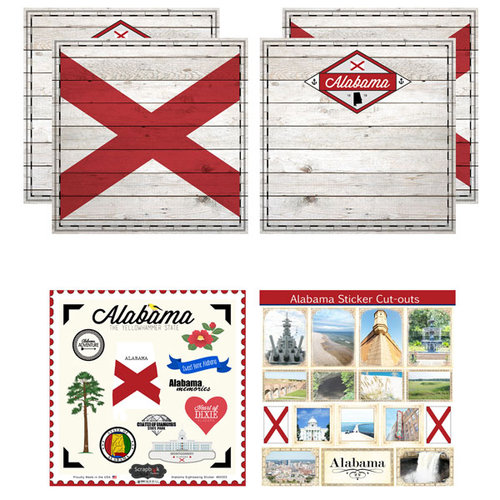 Scrapbook Customs - State Sightseeing Kit - Alabama
