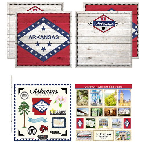 Scrapbook Customs - State Sightseeing Kit - Arkansas