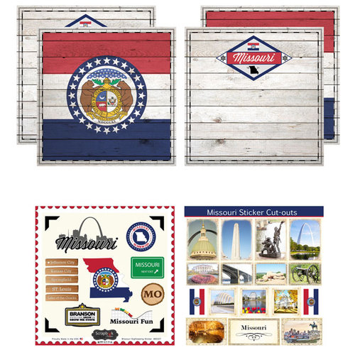 Scrapbook Customs - State Sightseeing Kit - Missouri