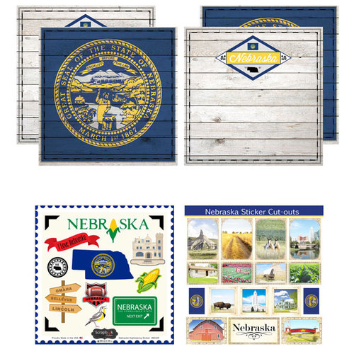 Scrapbook Customs - State Sightseeing Kit - Nebraska