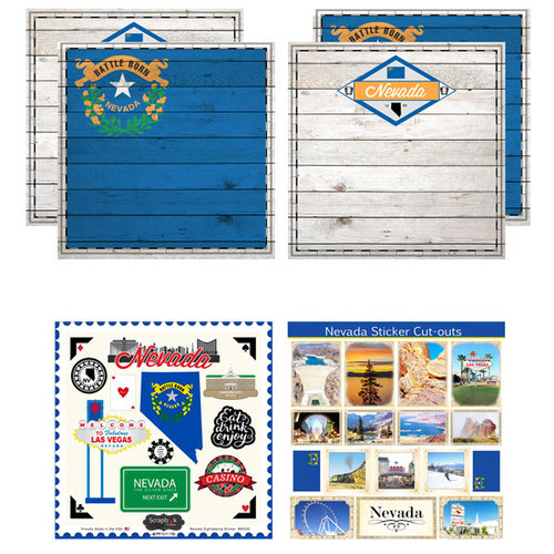 Scrapbook Customs - State Sightseeing Kit - Nevada