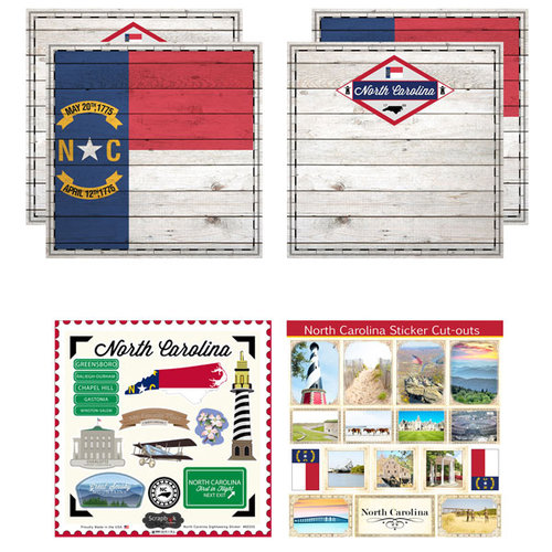 Scrapbook Customs - State Sightseeing Kit - North Carolina