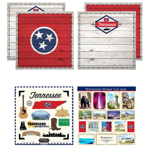 Scrapbook Customs - State Sightseeing Collection - 12 x 12 Complete Kit - Tennessee