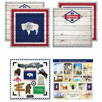 Scrapbook Customs - State Sightseeing Collection - 12 x 12 Complete Kit - Wyoming