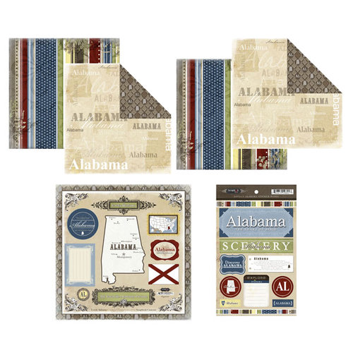 Scrapbook Customs - Lovely Scrapbook Kit - Alabama