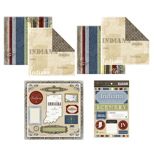 Scrapbook Customs - Lovely Scrapbook Kit - Indiana