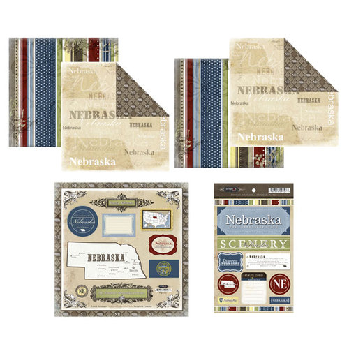 Scrapbook Customs - Lovely Scrapbook Kit - Nebraska