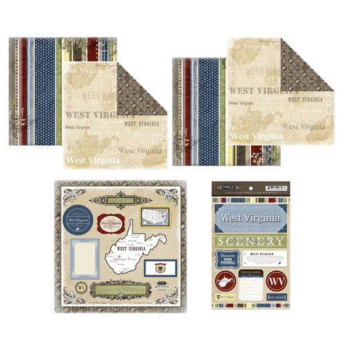 Scrapbook Customs - Lovely Scrapbook Collection - 12 x 12 Complete Kit - West Virginia