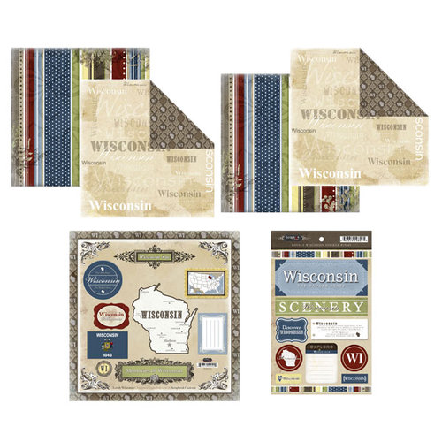 Scrapbook Customs - Lovely Scrapbook Kit - Wisconsin