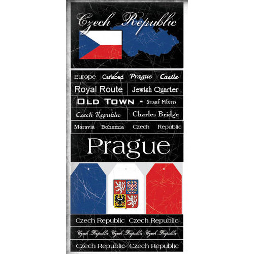 Scrapbook Customs - World Collection - Czech Republic - Cardstock Stickers - Scratchy
