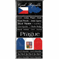 Scrapbook Customs - World Collection - Czech Republic - Cardstock Stickers - Scratchy