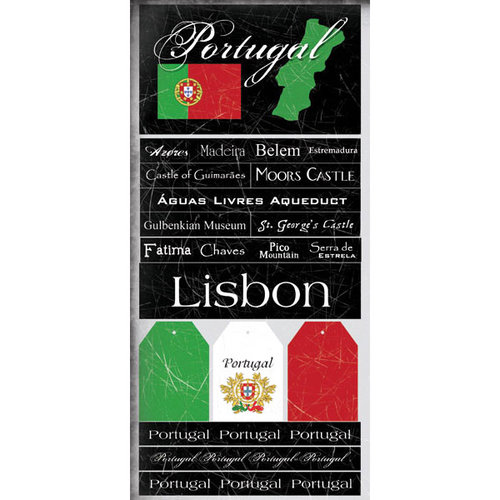Scrapbook Customs - World Collection - Portugal - Cardstock Stickers - Scratchy