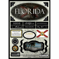 Scrapbook Customs - United States Collection - Florida - State Cardstock Stickers - Travel
