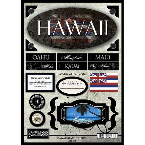 Scrapbook Customs - United States Collection - Hawaii - State Cardstock Stickers - Travel