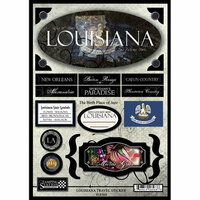 Scrapbook Customs - United States Collection - Louisiana - State Cardstock Stickers - Travel