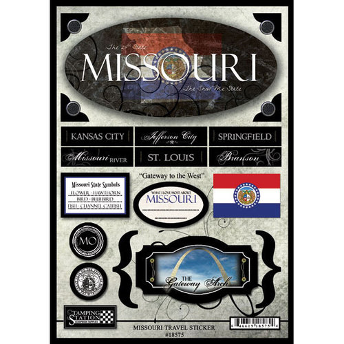Scrapbook Customs - United States Collection - Missouri - State Cardstock Stickers - Travel