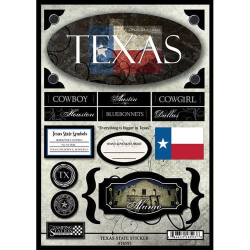Scrapbook Customs - United States Collection - Texas - State Cardstock Stickers - Travel
