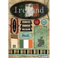 Scrapbook Customs - World Collection - Cardstock Stickers - Ireland Travel