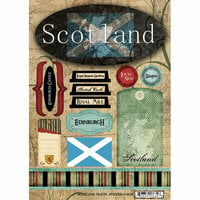 Scrapbook Customs - World Collection - Cardstock Stickers - Scotland Travel