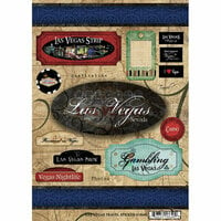 Scrapbook Customs - World Collection - Cardstock Stickers - Las Vegas Travel