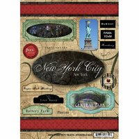 Scrapbook Customs - United States Collection - New York - Cardstock Stickers - Travel - New York City