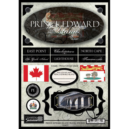 Scrapbook Customs - World Collection - Canada - Cardstock Stickers - Travel - Prince Edward Island