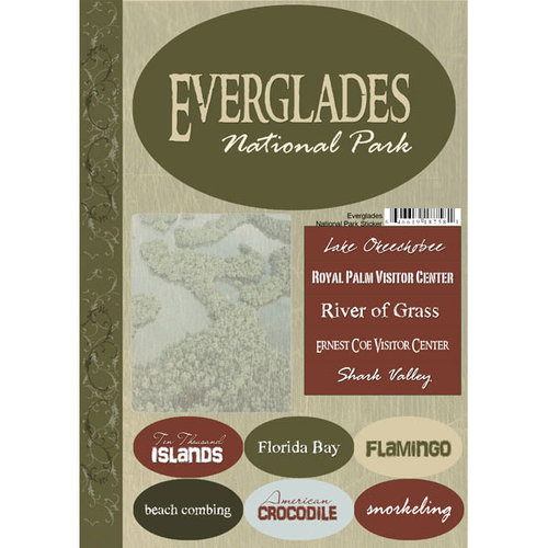 Scrapbook Customs - United States Collection - Florida - National Park - Cardstock Stickers - Everglades
