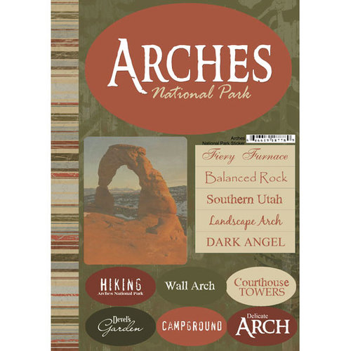 Scrapbook Customs - United States Collection - Cardstock Stickers - Arches National Park