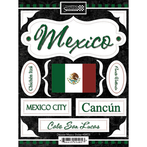 Scrapbook Customs - World Collection - Mexico - Cardstock Stickers - Discover