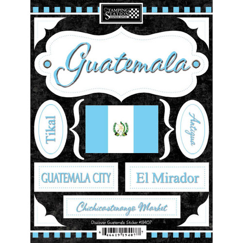 Scrapbook Customs - World Collection - Guatemala - Cardstock Stickers - Discover