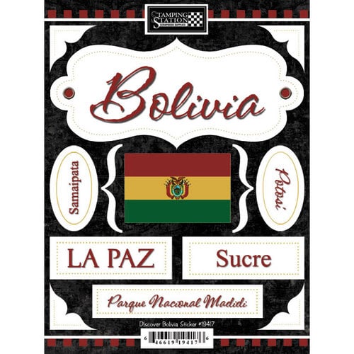 Scrapbook Customs - World Collection - Bolivia - Cardstock Stickers - Discover