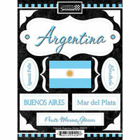 Scrapbook Customs - World Collection - Argentina - Cardstock Stickers - Discover