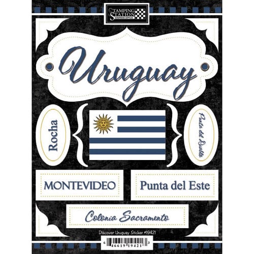 Scrapbook Customs - World Collection - Uruguay - Cardstock Stickers - Discover