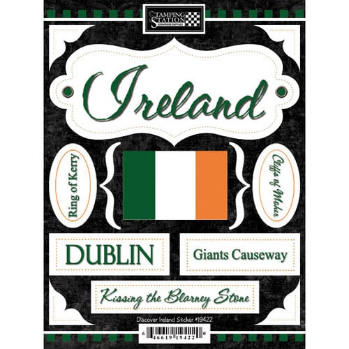 Scrapbook Customs - World Collection - Ireland - Cardstock Stickers - Discover